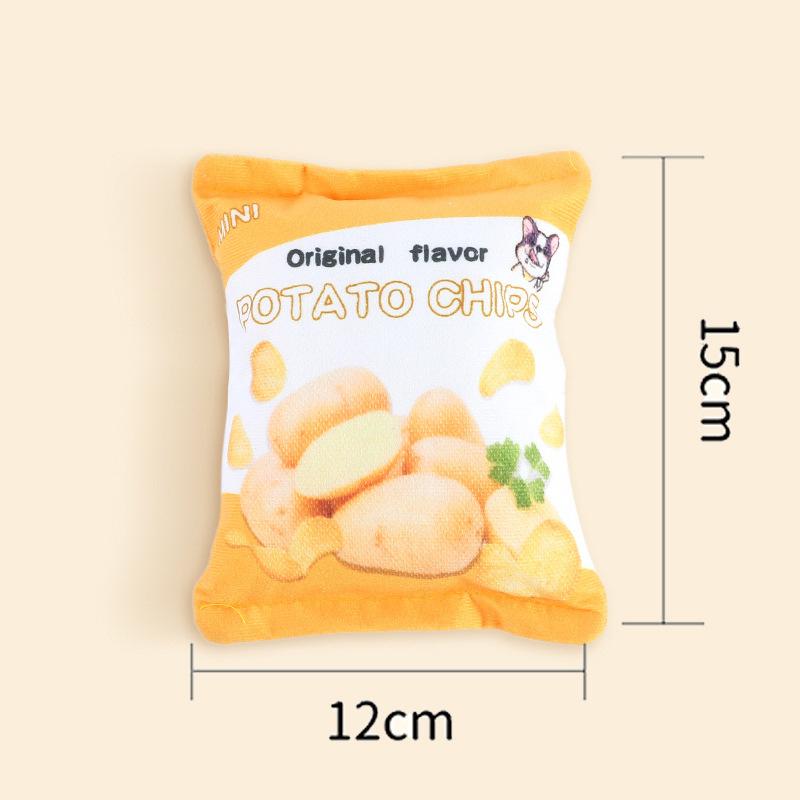 Plush Simulation Ringing Paper Sounding Potato Chips Pet Sounding Toy Dog Toy Small Dog Ringing Paper Potato Chips