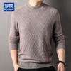 ROMON Men's 100% Cashmere Mock Neck Thick Warm Sweater