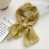 Solid Color Lace Neckerchief Long Scarfs Ribbon Wrist Basic Versatile Thin Head Scarf For Women Simple Headband Fashion Hairband