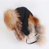On Sale Real Fox Fur Women's Russian Ushanka Aviator Trapper Snow Skiing Hats Caps Earflap Winter Ladies Fox Fur Bomber Hat