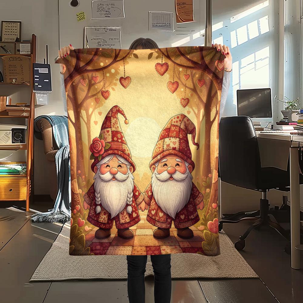 1 Stück Valentinstag Druck Flanelldecke, Hohe Qualität, Bequem für Alle Jahreszeiten, Heimdekoration, Perfekt für Weihnachten, Geburtstagsgeschenk