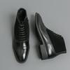 Men Formal Business Ankle Boots Black Brown Leather Shoes High Boots Brogue Boots Large Size