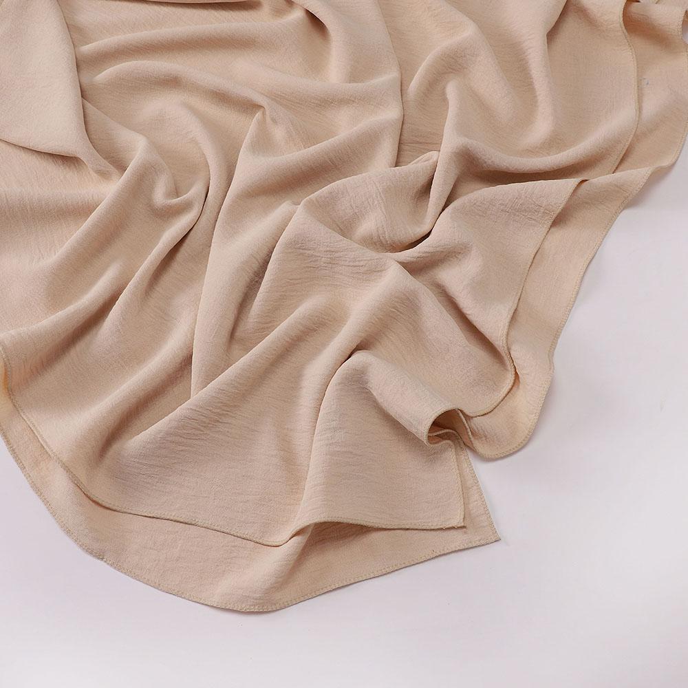 High Quality Muslim Crinkled Hijab Veils For Women Ladies Plain Scarf Winter Shawl Luxury Lady Wrap Scarf Supplier