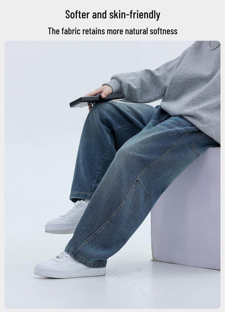Boys' Wide Leg Jeans: Spring/Autumn 2026 Loose-Fit Fashion Pants for Kids