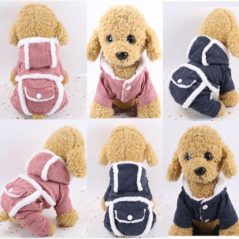 Buy Thicken Warm Dog Jumpsuit Puppy Outfit Small Dogs Coat Four Sleeves