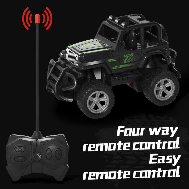 Children's remote-controlled toy car model four-wheel drive inertia off-road vehicle anti fall rebound cool drift