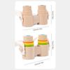 Kids Wooden Binoculars Low Chromatic Aberration Optical Glass Lens Wooden Binoculars for Children Stargazing Toy