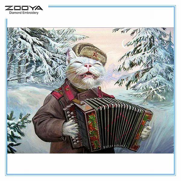 

ZOOYA DIY 3D Алмазная вышивка крестиком домашний декор кошка музыкальный инструмент