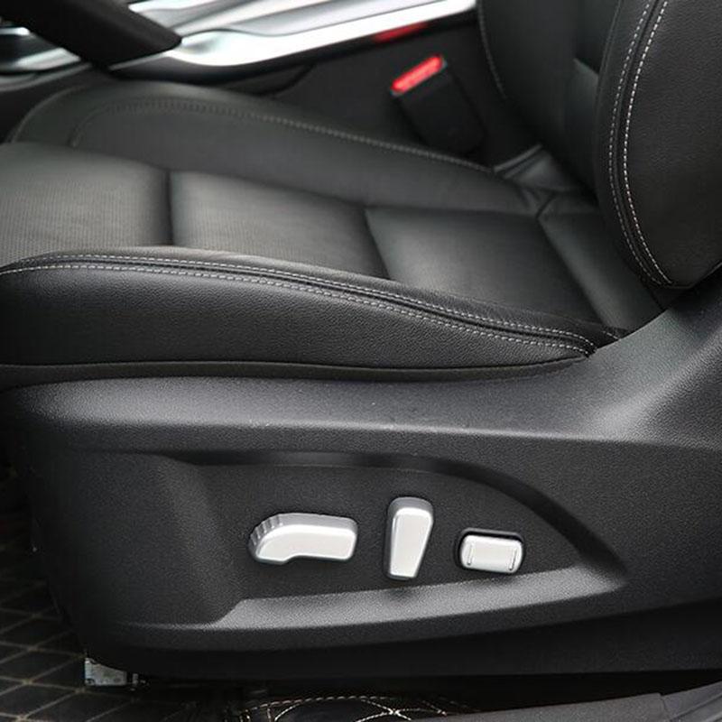 For Renault Koleos 2017 2018  ABS Carbon fiber style Car Seat adjustment knob button switch cover trim 5pcs