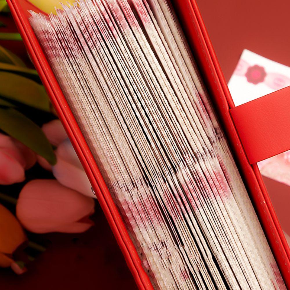 Loose-leaf Saving Money Binder PU Leather Planner Organizer Fashion Account Book New Year's Gift