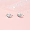 French Semicircular Geometric Imitation Pearl Stud Earrings Women's Simple Niche Ins Temperament Earrings