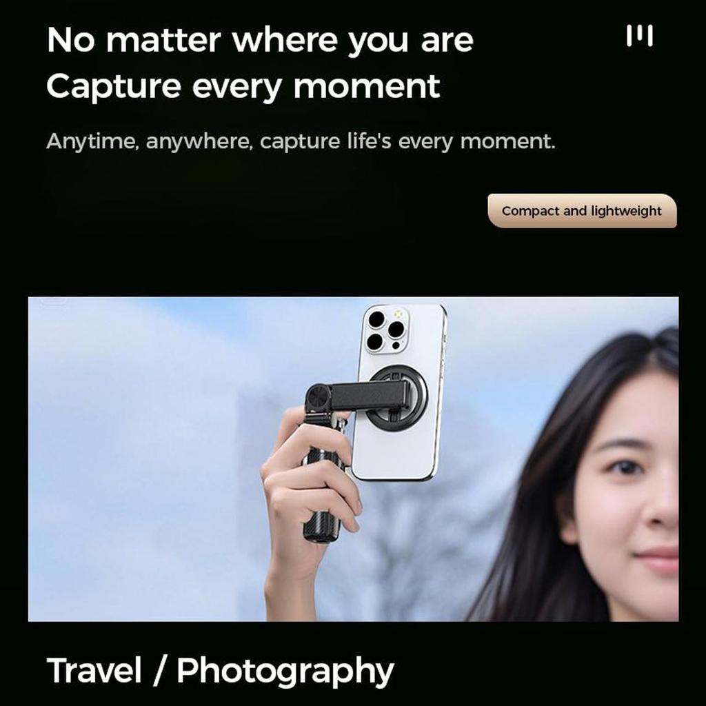 A Stable, Portable, Retractable, Bluetooth, And Handheld Magnetic Selfie Stick With A Four-corner Stand