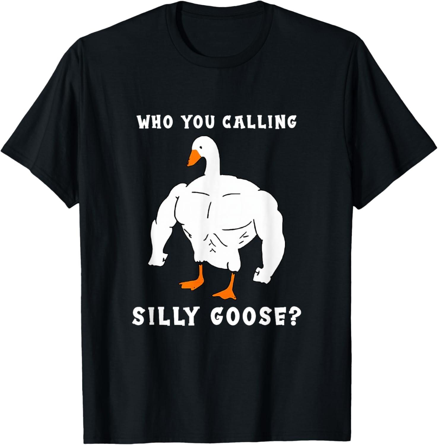 Who You Calling Silly Goose Funny Gym Meme T-Shirt S разноцветный