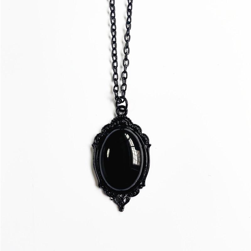 Fashion Quartz Crystal Pendant Necklace With Alloy Cross Chain For Men Women