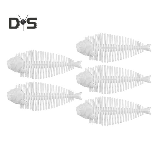 

5 шт. 6 см/2 г мягкая приманка в виде рыбьей кости с блестками реалистичная эластичная цветная искусственная бионическая приманка из термопластичного эластомера аксессуары для рыбалки в пресной воде и соленой воде белый