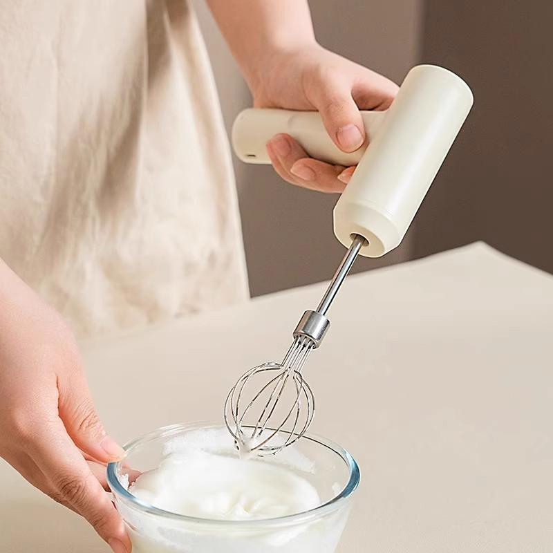 Rechargeable Stainless Steel Handheld Electric Egg Beater for Baking