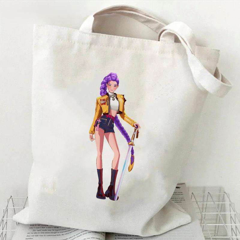 Hot sale Kpop Korean Witch Hunter Girls Group printed canvas bag for women's daily shopping bag