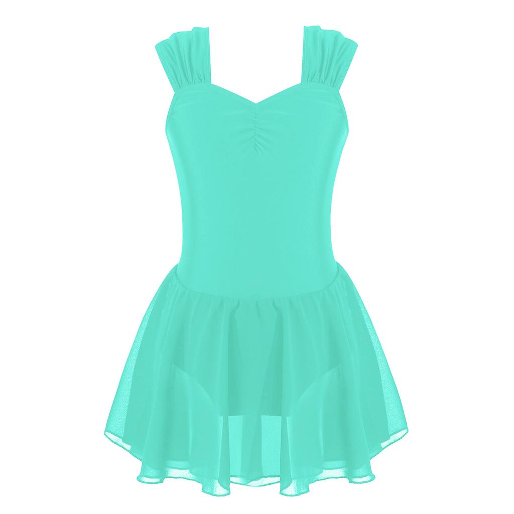 Kids Girls Ballet Tutu Princess Dress Lyrical Dance Costumes Gymnastics Leotard Modern Lyrical Ballroom Dancewear Fancy Skating