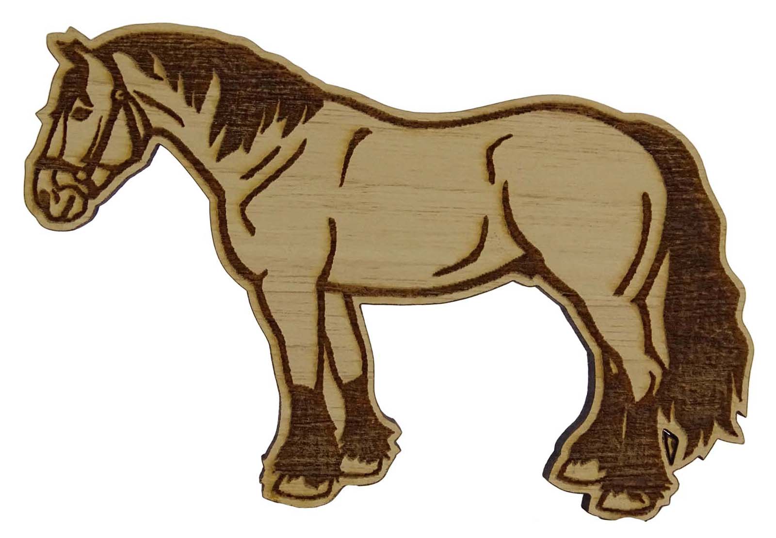 

Wooden Horse Magnet Souvenir Animal Fridge Magnet Gift 4 x 3 Inches коричневий