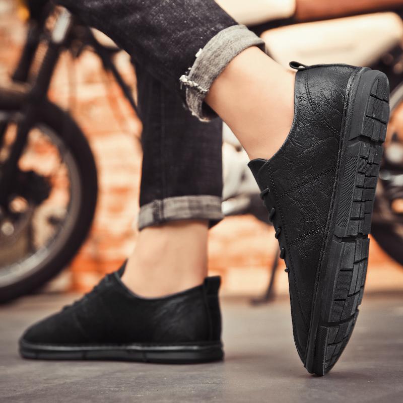 Men Shoes 2024 Autumn Fashion Boat Shoes Men Classic Drive Casual Shoes Quality Leather Comfy Men Loafers Shoes Black Shoe