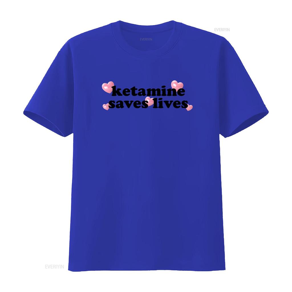Ketamine Saves Lives T Shirt Perfect for EDM Rave Memes and More Vintage Washed Soft Stretched Unisex Top For Everyday Wear