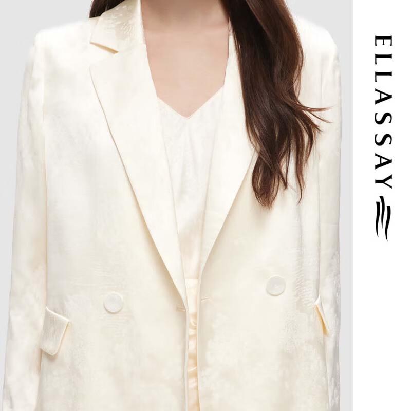 ELLASSAY Women's Commuter Textured Oversized Suit Jacket