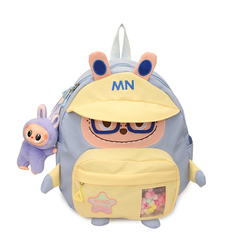 School Bag Cute Cartoon Rabub 2025 New Girl Cute Contrasting Color Large Capacity Shoulder Bag Lightweight Student Backpack