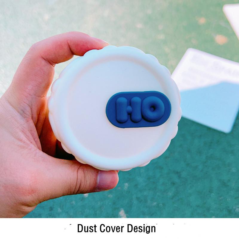 380ml/520ml Cute Expression Glass Water Bottle With Straw Portable Adult Student Coffee Milk Juice Drinking Bottles