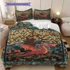 Medieval Gothic Fantasy Dragon bedding, duvet cover, pillowcase, home decoration, birthday gift (1 * duvet cover+2 * pillowcase, coreless)