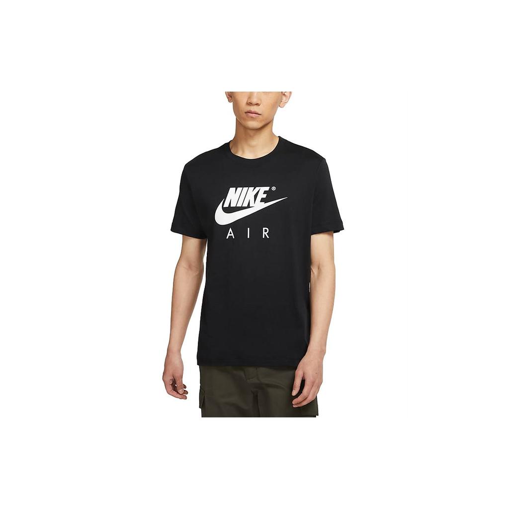 Nike Air Big Logo Print Sports Crew Neck Short Sleeve T-Shirt Men Tops Black DD3352-010