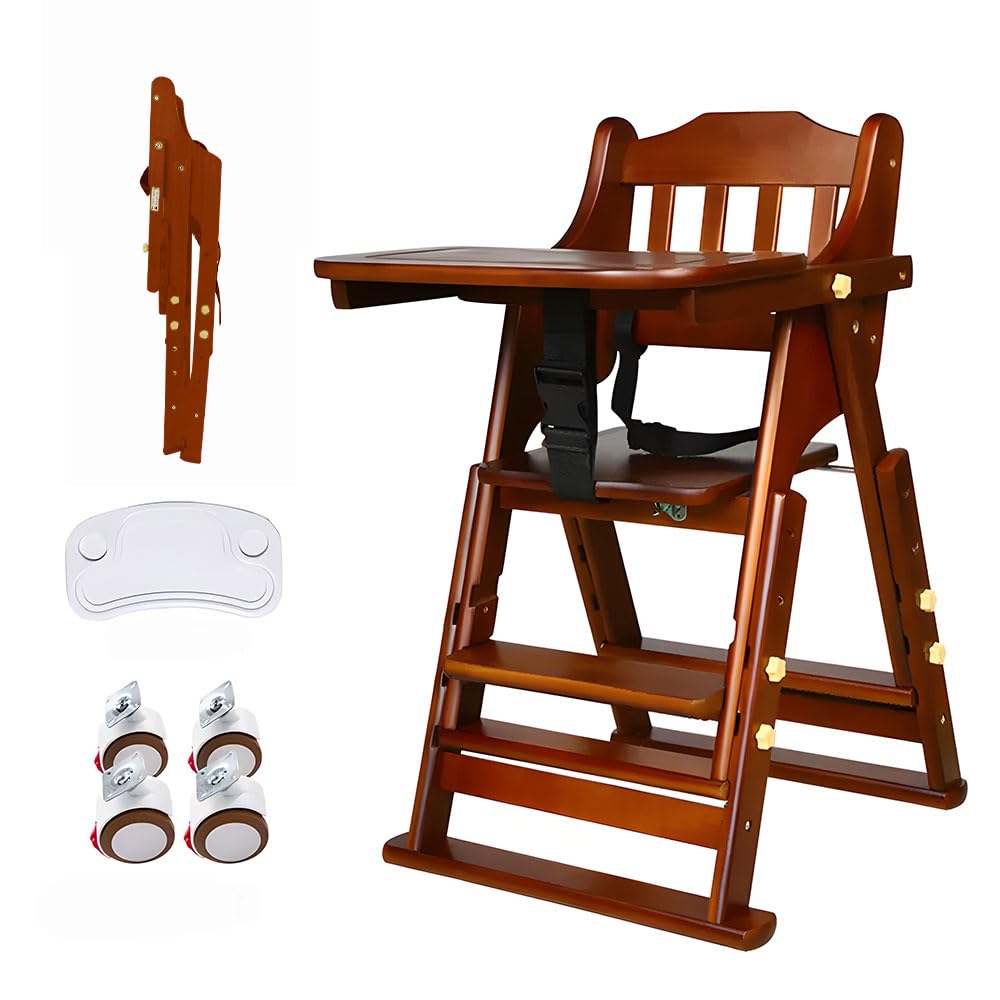 

ZOOBLY Baby High Complete 2 уровня Регулируемая ножка Обеденный 2 уровня Низкий 4 уровня высоты Предотвращает стояние Поставляется с детским детским стульчиком, легко моющимся, коричневый