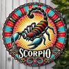 Iron Wall Art Scorpio Zodiac Sign Retro Home Decor Scorpion Constellation Metal Wall Decor