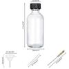 30/60ml Small Glass Bottles with Airtight Lids Clear Sample Boston Bottle/Vials/Containers for Juice Ginger Shots Potion Oils