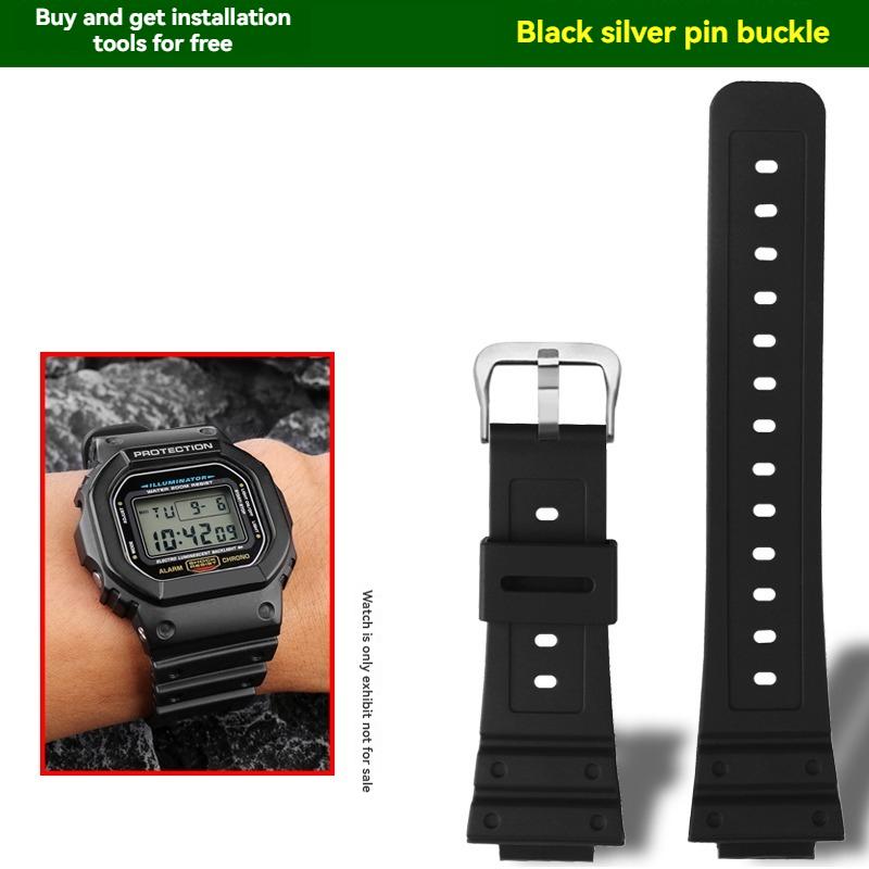 16mm Quick Release Silicone Band for Casio G-Shock DW5600/GW5000/GW5035/DW-6900 | Waterproof Shockproof Strap Watch Bracelet