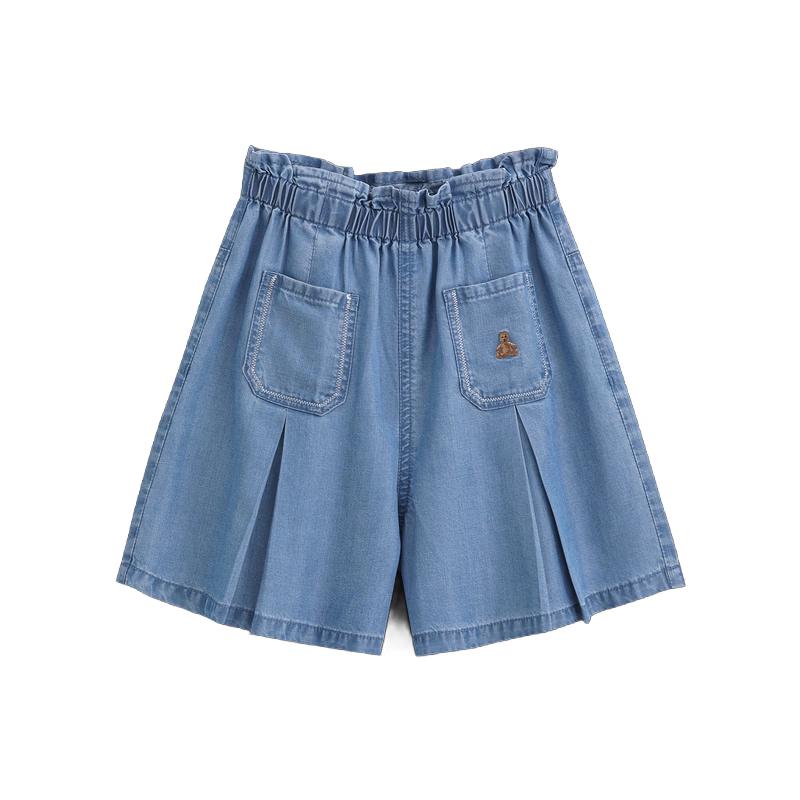 Gap Girls' Lyocell Tencel Bear Denim Shorts