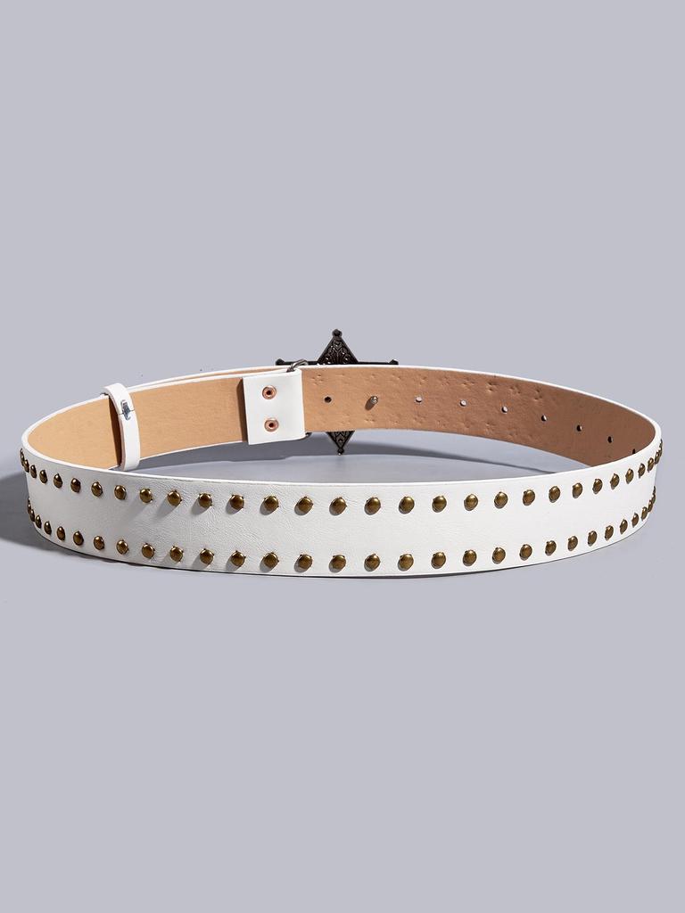Punk Style Wide Leather Waist Belt for Women's Jeans