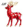 Reindeer Cardigan Brooch Christmas Pin Rhinestone Elk Lapel Sweater Pin Coat Suits Accessories Jewelry Gift for Xmas