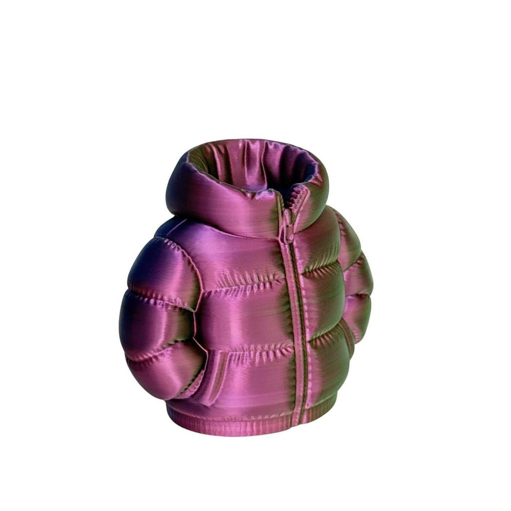 Bunter 3D-gedruckter Daunenjacken-Stifthalter-Schmuck - Einzigartiges Wohnungsgeschenk