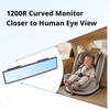 SEAMETAL Curved Car Interior Rearview Mirror Wide Angle Baby/Child Safety Observation Mirror Rear Seat Mirror Auxiliary Monitor Interior Mirrors6