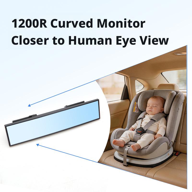 SEAMETAL Curved Car Interior Rearview Mirror Wide Angle Baby/Child Safety Observation Mirror Rear Seat Mirror Auxiliary Monitor Interior Mirrors6