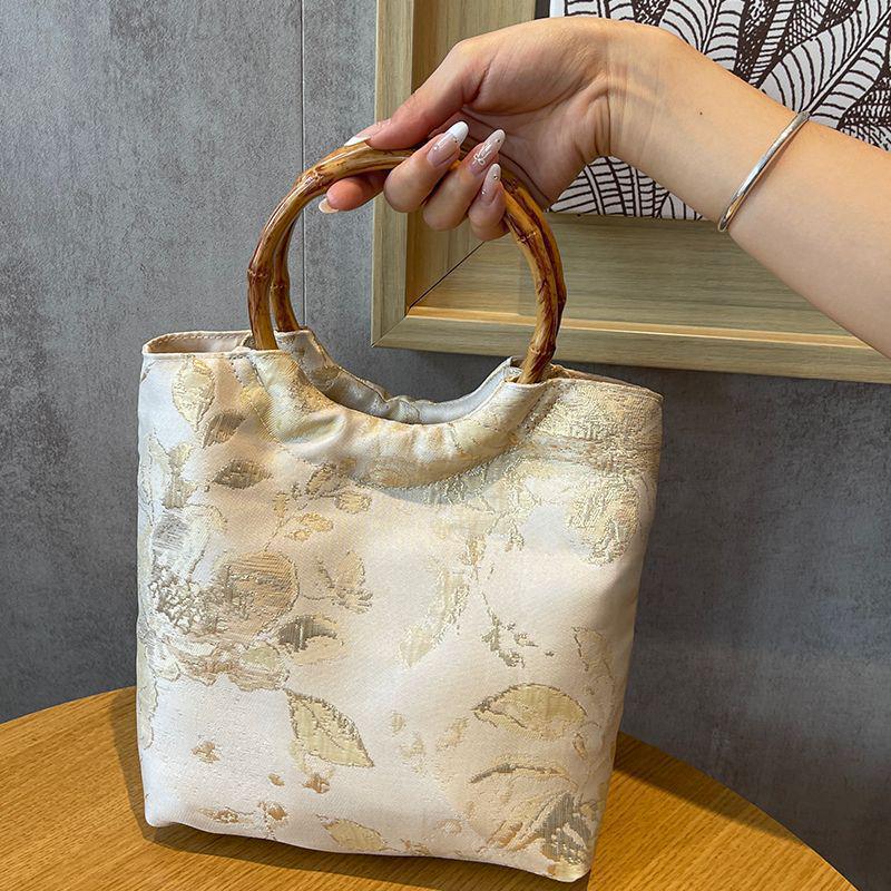 Exquisite Women's Retro Jacquard Bamboo Clutch - Chinese Cheongsam Evening & Wedding Bag
