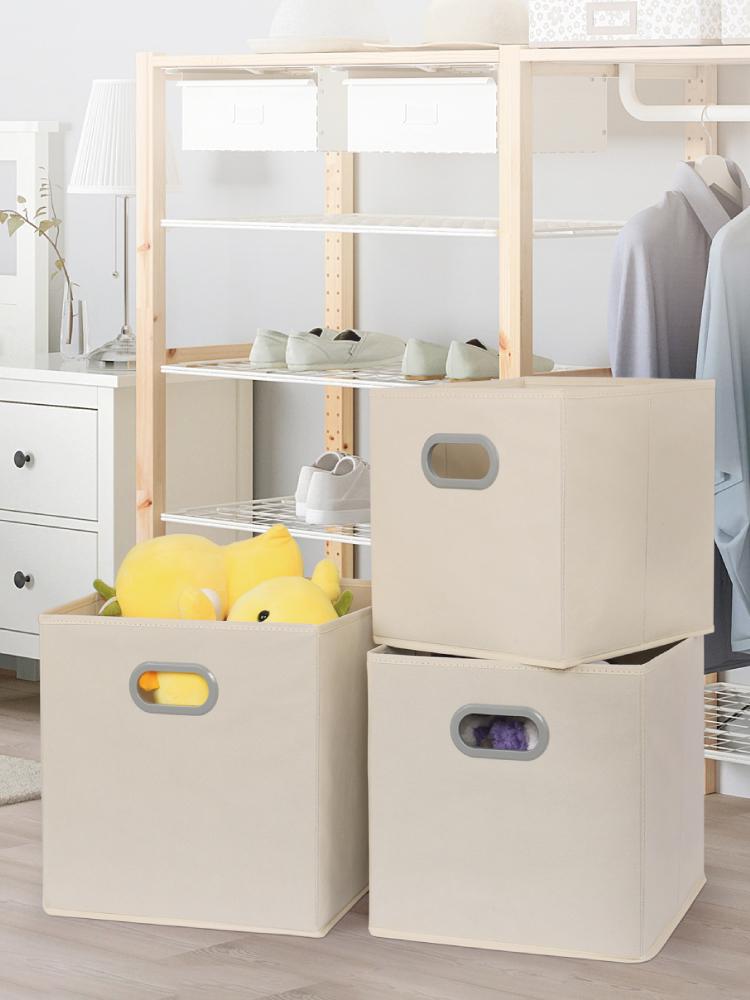 Quadratische Gitter-Aufbewahrungsbox für Zuhause, Wohnheim, stapelbare Aufbewahrungskiste, Bücherregal-Aufbewahrungsbox, Spielzeug, Kleinteile-Organizer-Korb