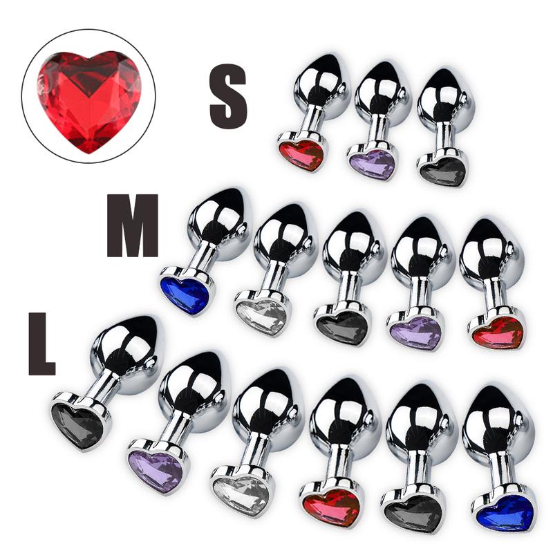 3 Size/set Metal Anal Plug Butt Plug Sex Toy Butt Toy For Women Men Couples Adult Game Masturbator Anal S/M/L Diamond Sex Shop
