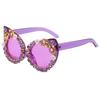 New personalized exaggerated handmade diamond sunglasses, European and American fashion B cat eye party glasses trendy sunglasses