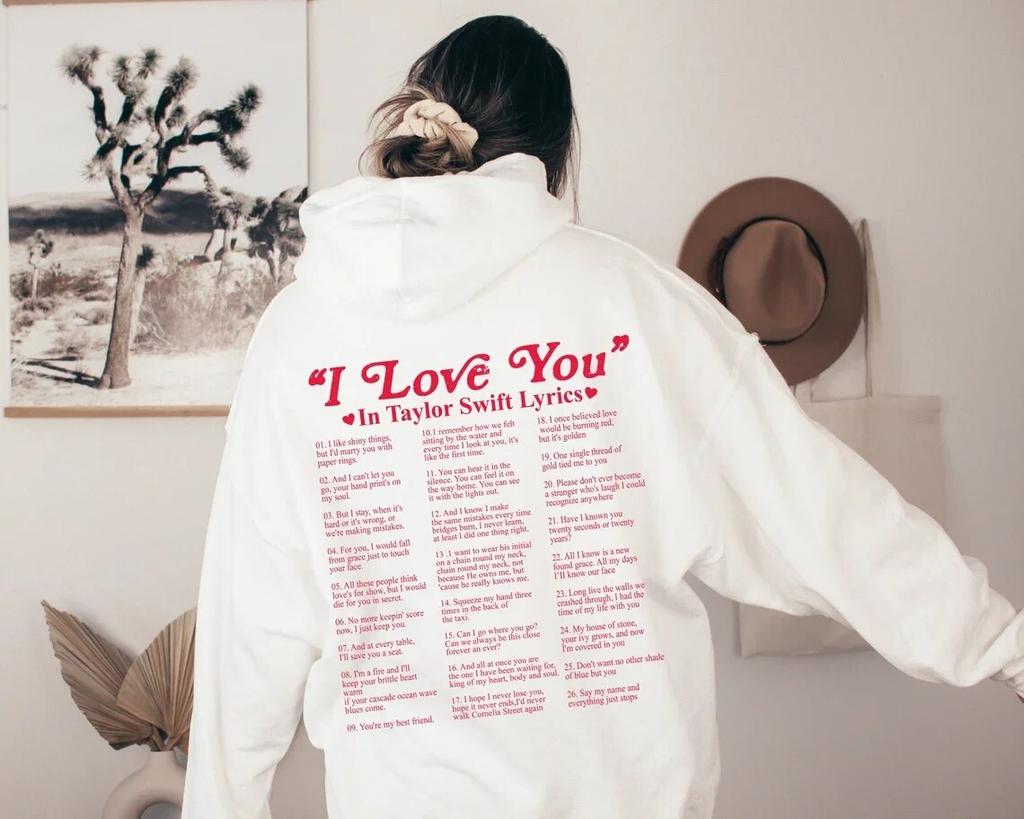 Different Ways To Say I Love You Hoodie Aesthetic Clothing Hooded Sweatshirt Fashion Vintage Positive Lover Women Pullover