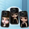 Dark Cute Girl Doll Art Personalized Creative Phone Case for iPhone 17 16 15 14 13 12 11 Pro Max Plus Silicone Shockproof Case