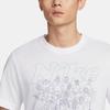 Nike T Shirts Men's White Crew Neck Moderate Straight Fit FV8433-100