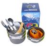 High Quality 12PCS Cooking Set Eco-friendly Aluminum Outdoor Camping Cookware With Carrying Mesh Bag Stove Pots and Pans