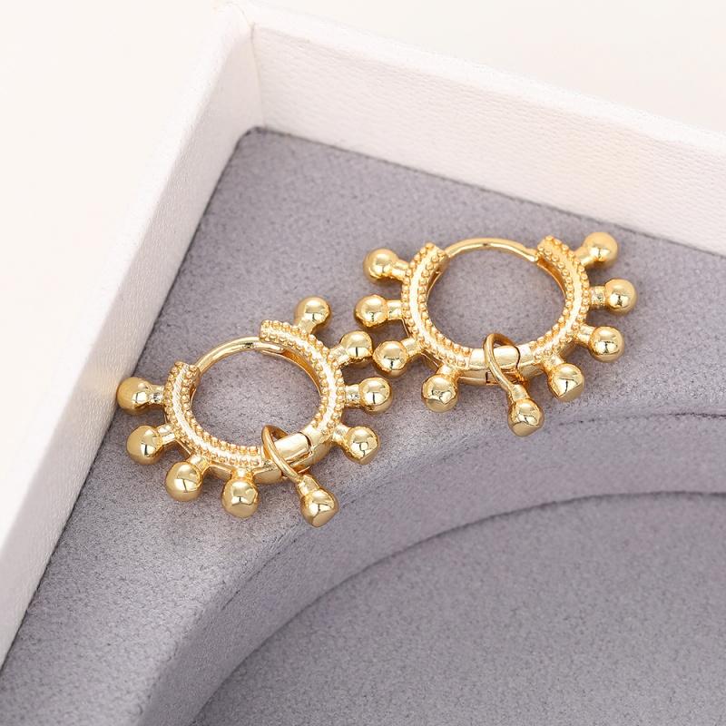 

CAOSHI Metallic Style Gold Color Pendant Earrings for Women Fashion Contracted Style Elegant Daily Wearable Jewelry Accessories