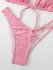 New Hot Pink European & American Style Bikini Swimsuit
